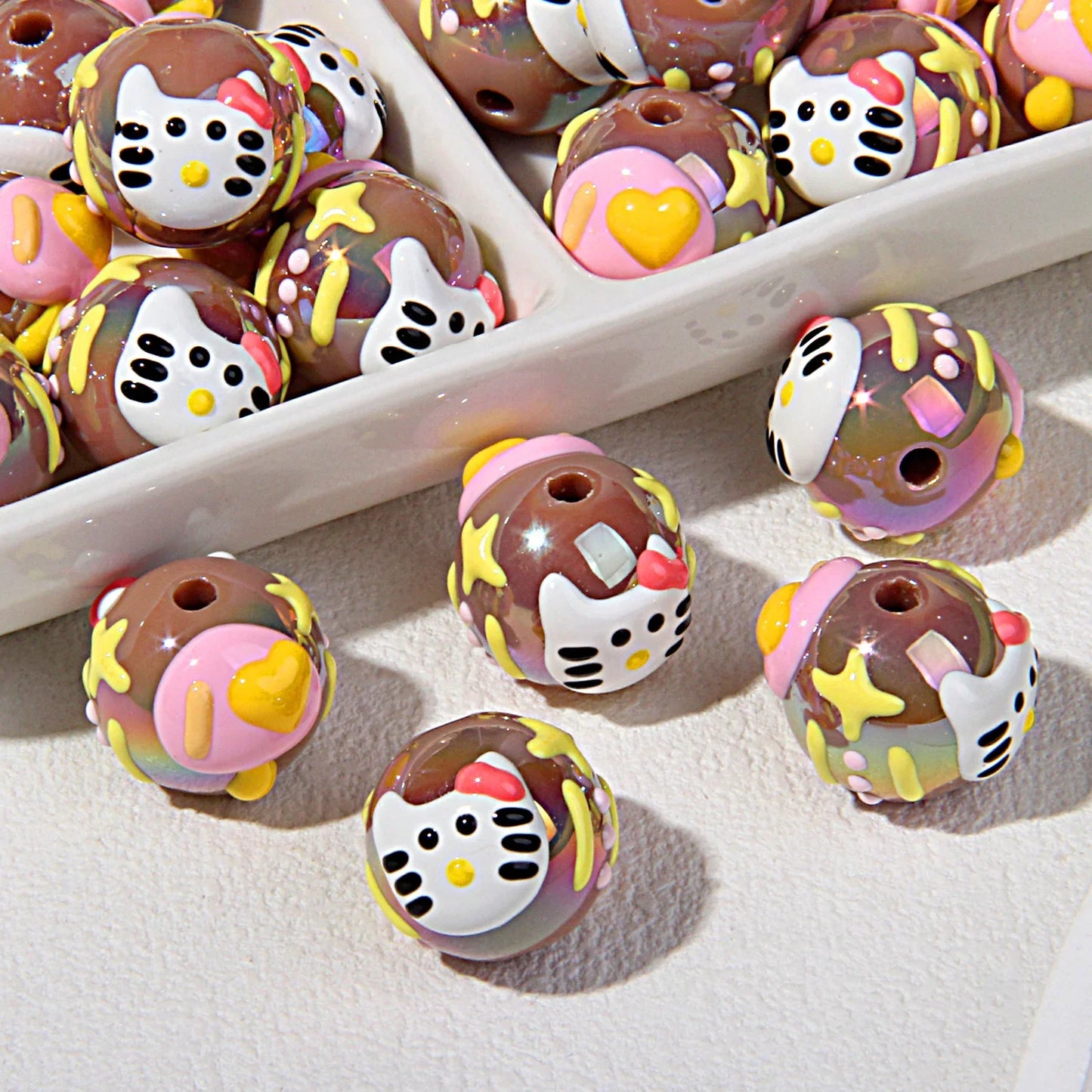 Heavy Oil Hand-painted Beads Small Beaded Cartoon Acrylic Beads