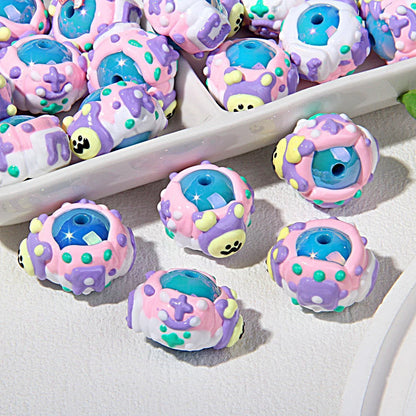 Heavy Oil Hand-painted Beads Small Beaded Cartoon Acrylic Beads