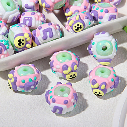 Heavy Oil Hand-painted Beads Small Beaded Cartoon Acrylic Beads