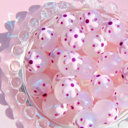 16MM Starry Sky Luminous Painted Beads Hand-painted Beads Beaded Diy Loose Beads