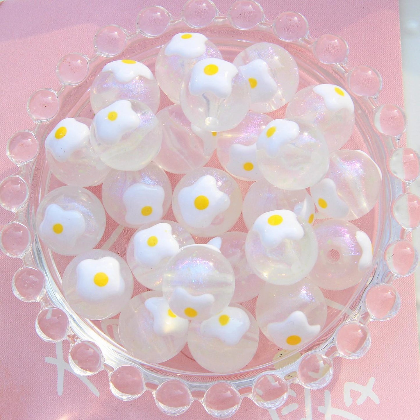 16MM Starry Sky Luminous Painted Beads Hand-painted Beads Beaded Diy Loose Beads