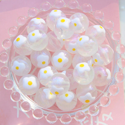 16MM Starry Sky Luminous Painted Beads Hand-painted Beads Beaded Diy Loose Beads