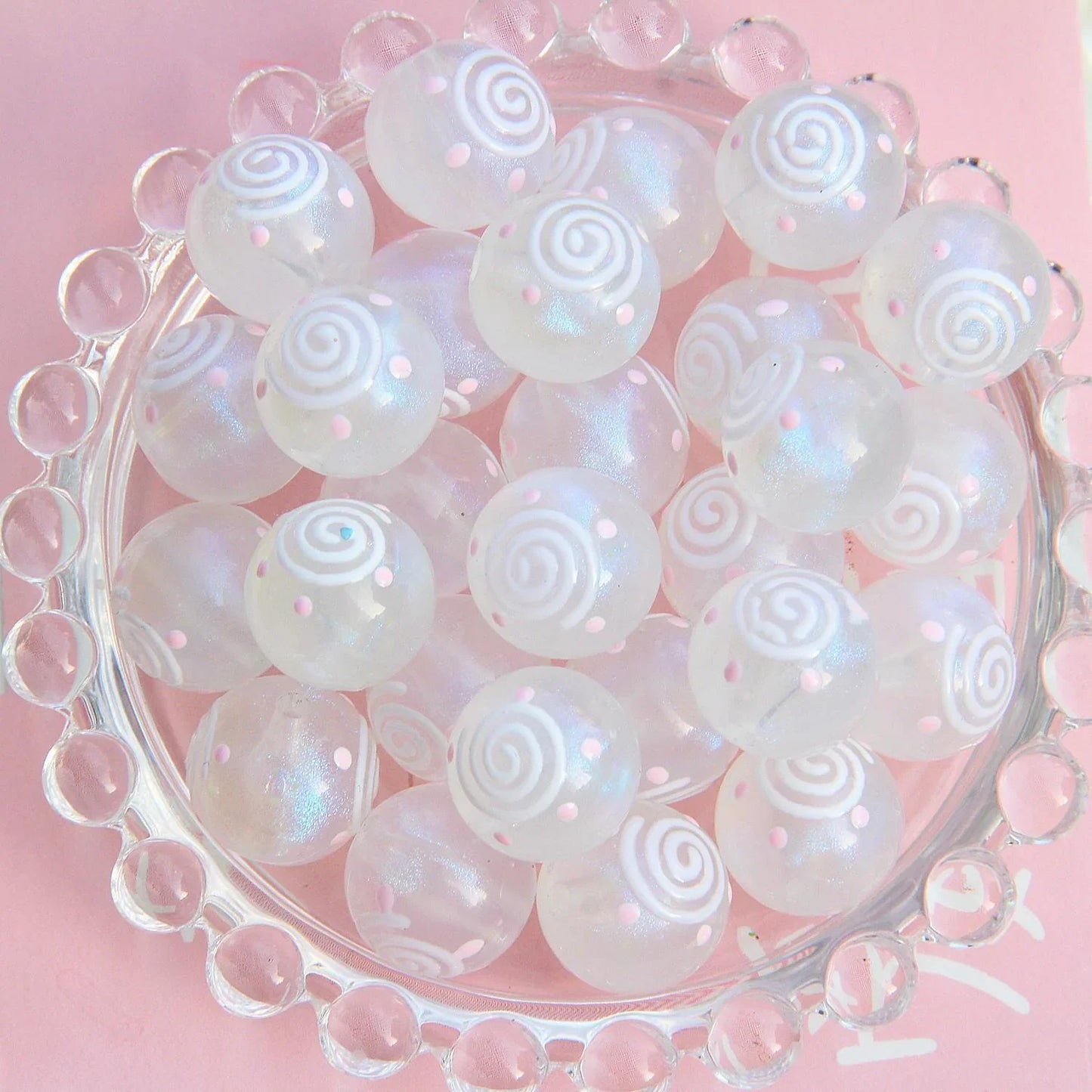 16MM Starry Sky Luminous Painted Beads Hand-painted Beads Beaded Diy Loose Beads