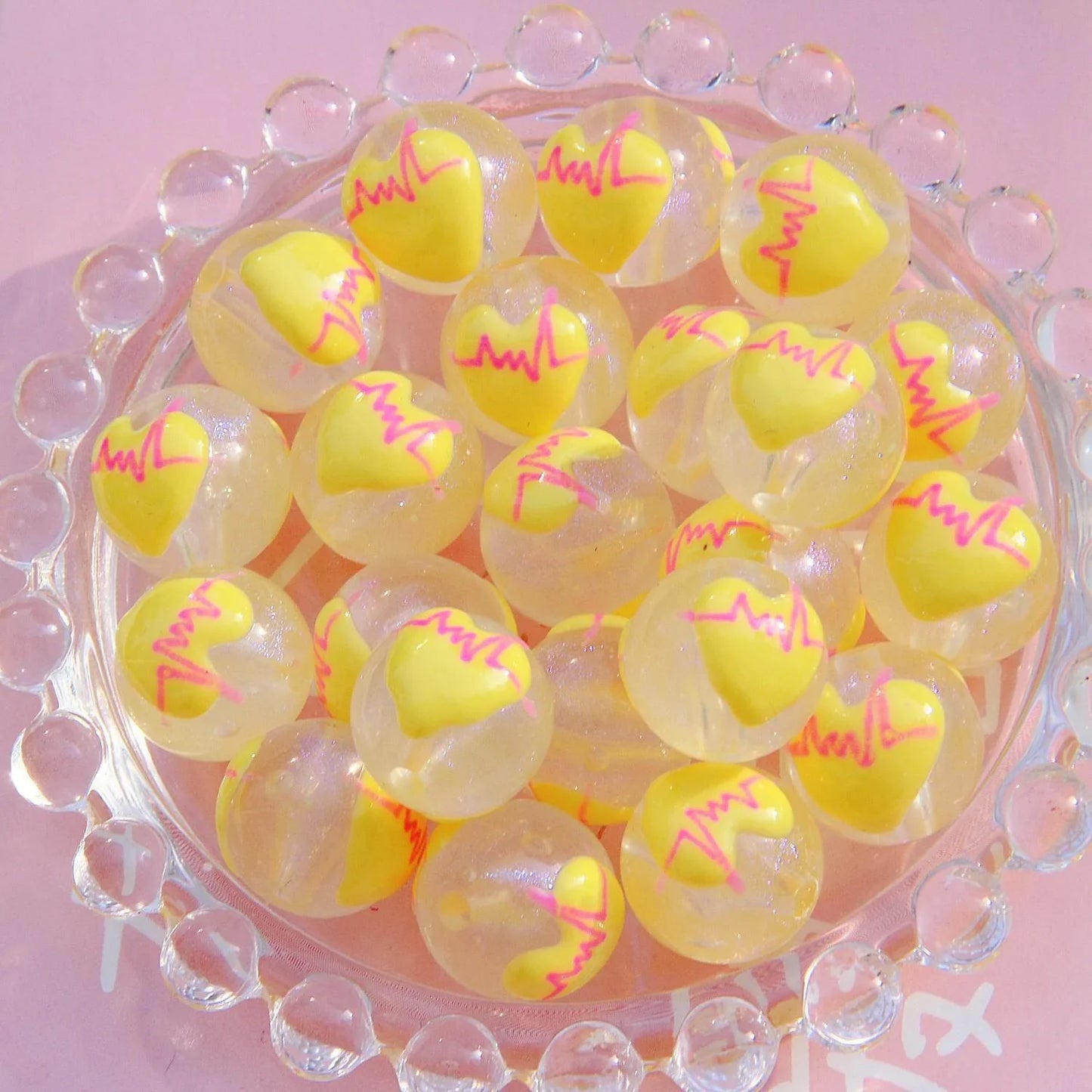 16MM Starry Sky Luminous Painted Beads Hand-painted Beads Beaded Diy Loose Beads