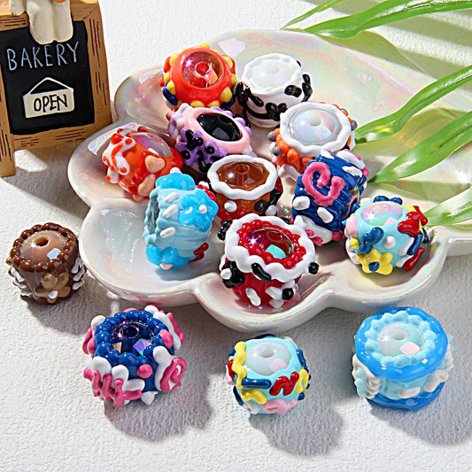 Dark Heavy Oil Hand-painted Beads Acrylic Hand-painted Beads