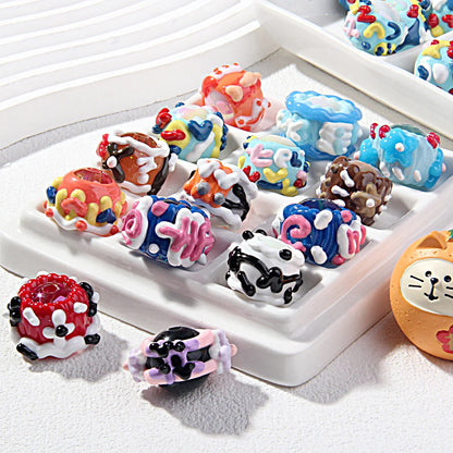 Dark Heavy Oil Hand-painted Beads Acrylic Hand-painted Beads