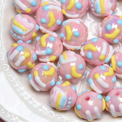 Heavy Oil Hand-painted Beads Beaded Diy Acrylic Beads