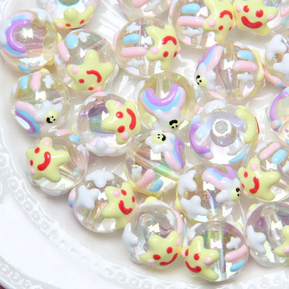 Heavy Oil Hand-painted Beads Beaded Diy Acrylic Beads