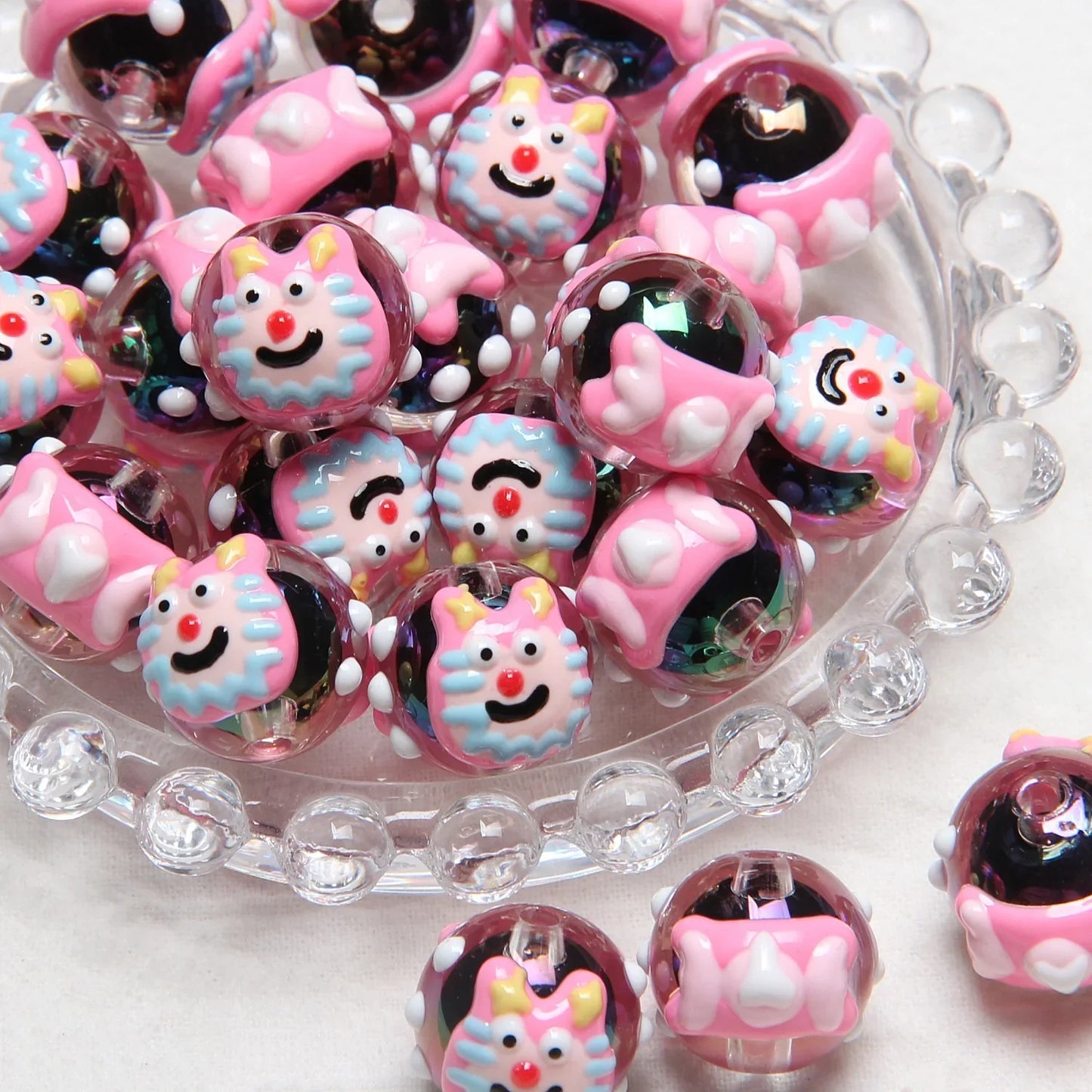 Heavy Oil Hand-painted Beads Beaded Diy Acrylic Beads