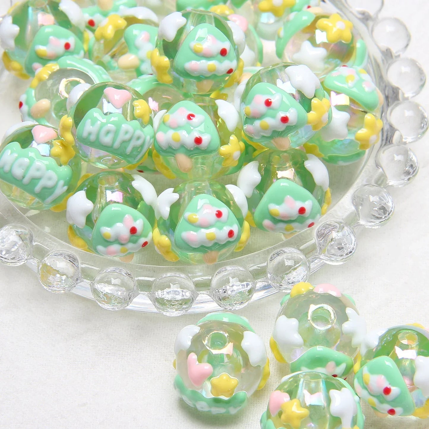 Heavy Oil Hand-painted Beads Beaded Diy Acrylic Beads