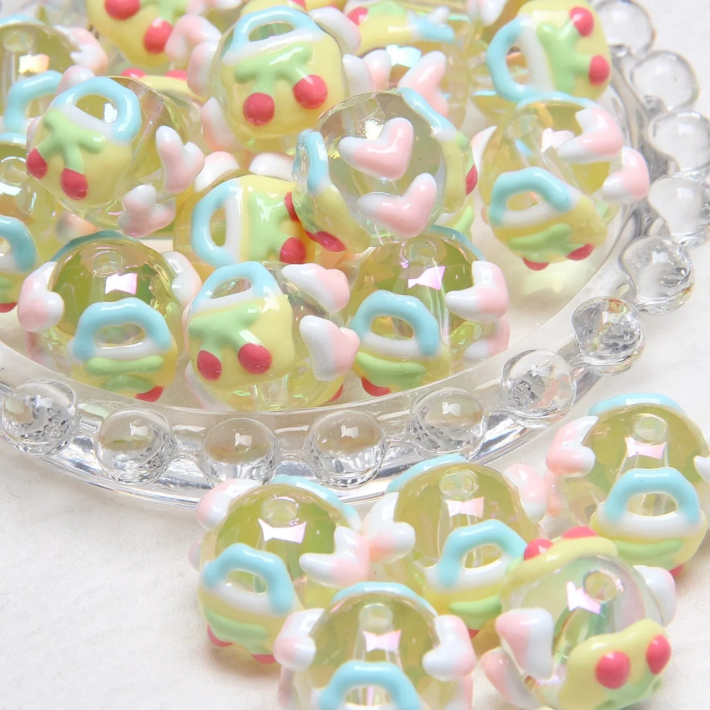 Heavy Oil Hand-painted Beads Beaded Diy Acrylic Beads
