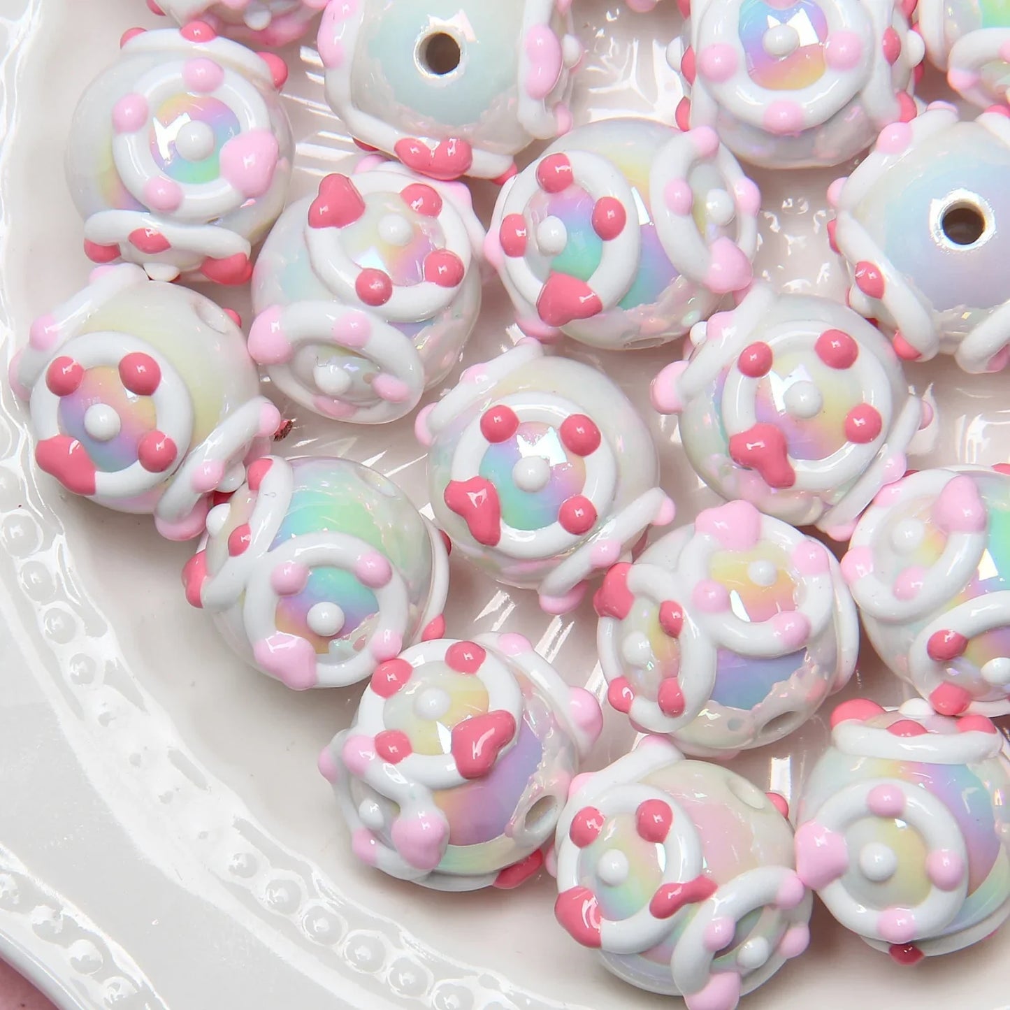 Heavy Oil Hand-painted Beads Beaded Diy Acrylic Beads