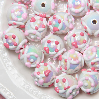 Heavy Oil Hand-painted Beads Beaded Diy Acrylic Beads