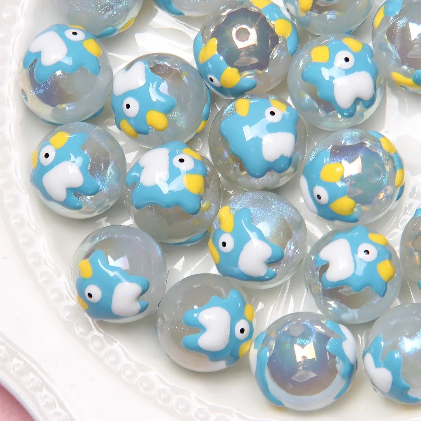 Heavy Oil Hand-painted Beads Beaded Diy Acrylic Beads