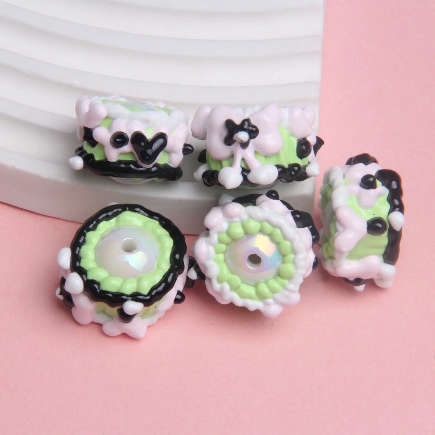 Heavy Oil Hand-painted Beads, Loose Beads, Beaded Beads, Hand-made Loose Beads