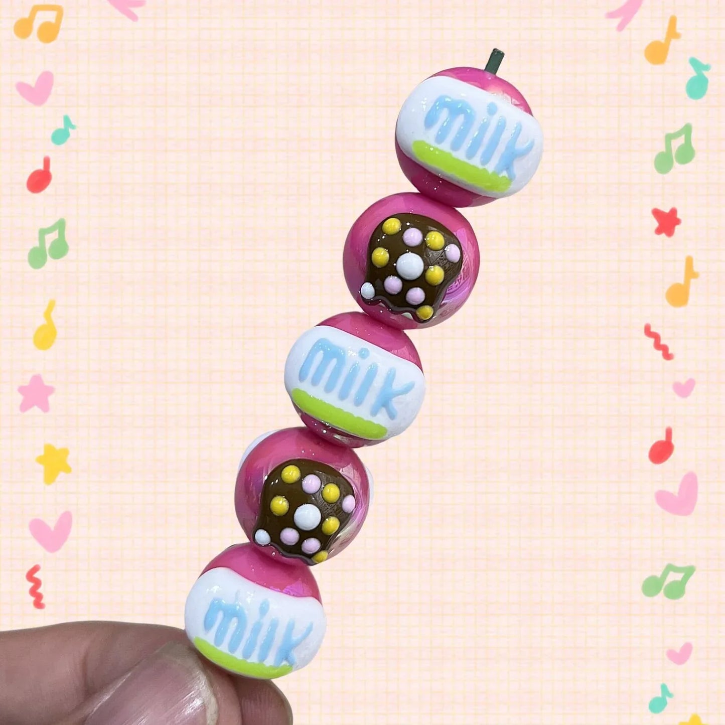 16mm Healing Line Hand Painted Beads Beaded Bracelet Material Loose Beads Beads DIY Accessories