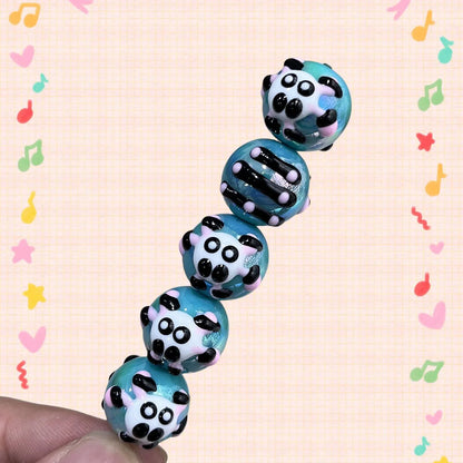 16mm Healing Line Hand Painted Beads Beaded Bracelet Material Loose Beads Beads DIY Accessories