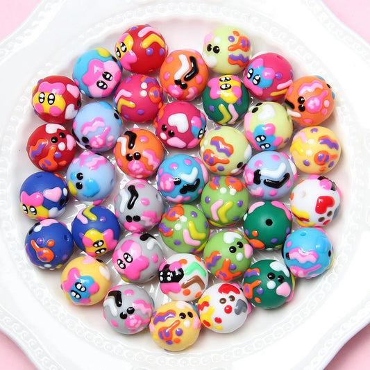 16MM Multi-faceted Cartoon Hand-painted Beads Star Kabi Beaded