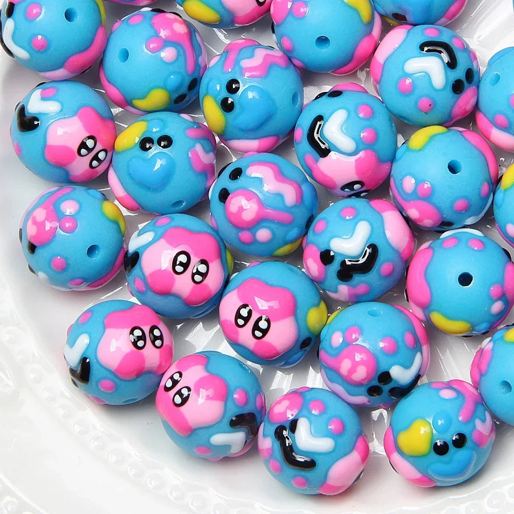 16MM Multi-faceted Cartoon Hand-painted Beads Star Kabi Beaded
