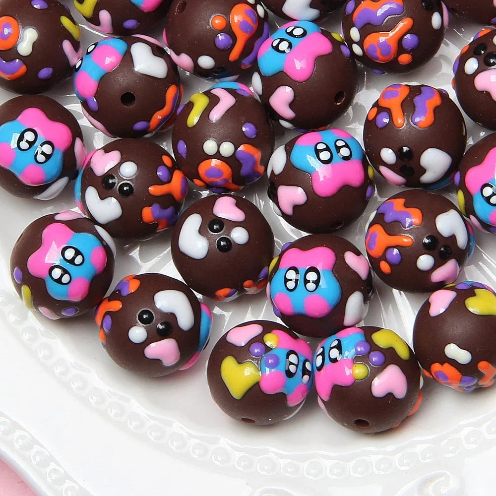 16MM Multi-faceted Cartoon Hand-painted Beads Star Kabi Beaded