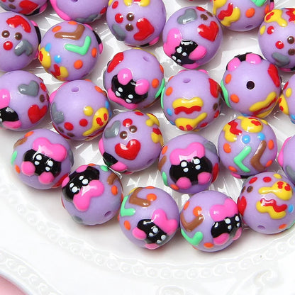 16MM Multi-faceted Cartoon Hand-painted Beads Star Kabi Beaded