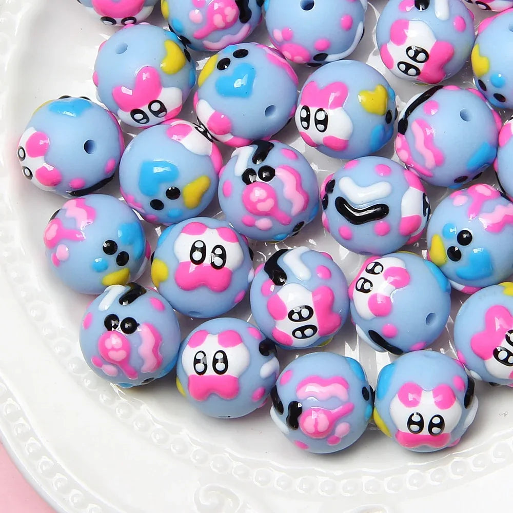 16MM Multi-faceted Cartoon Hand-painted Beads Star Kabi Beaded