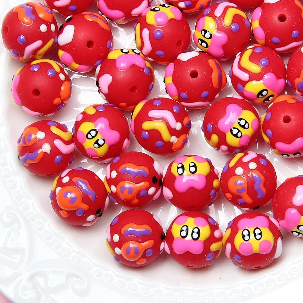 16MM Multi-faceted Cartoon Hand-painted Beads Star Kabi Beaded