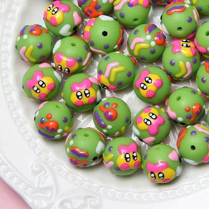 16MM Multi-faceted Cartoon Hand-painted Beads Star Kabi Beaded