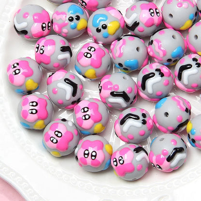 16MM Multi-faceted Cartoon Hand-painted Beads Star Kabi Beaded