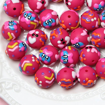 16MM Multi-faceted Cartoon Hand-painted Beads Star Kabi Beaded