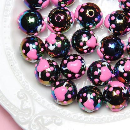 16MM Cartoon Acrylic Hand-painted Beads Beaded