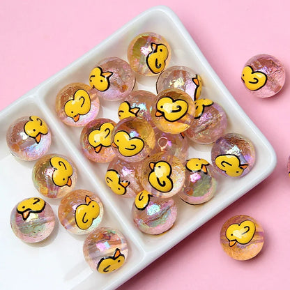 16MM Cartoon Acrylic Hand-painted Beads Beaded
