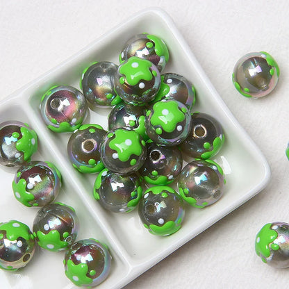 16MM Cartoon Acrylic Hand-painted Beads Beaded