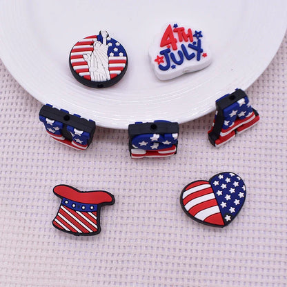 July 4th Independence Day PVC Focus Beads