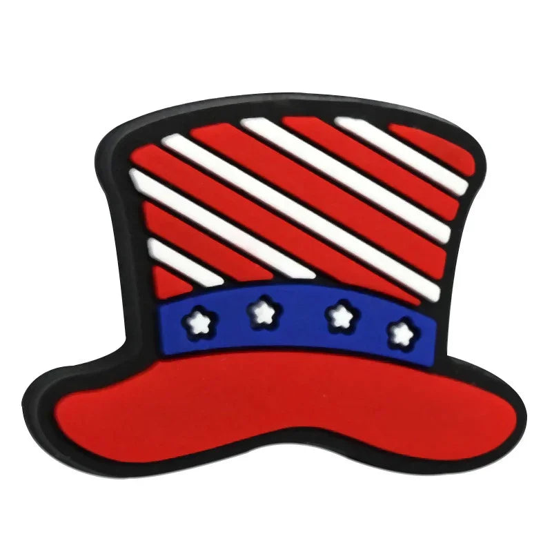 July 4th Independence Day Focus Beads | Silicone Focal Bead for DIY Keychain & Pen Wrap