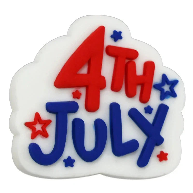 July 4th Independence Day Focus Beads | Silicone Focal Bead for DIY Keychain & Pen Wrap