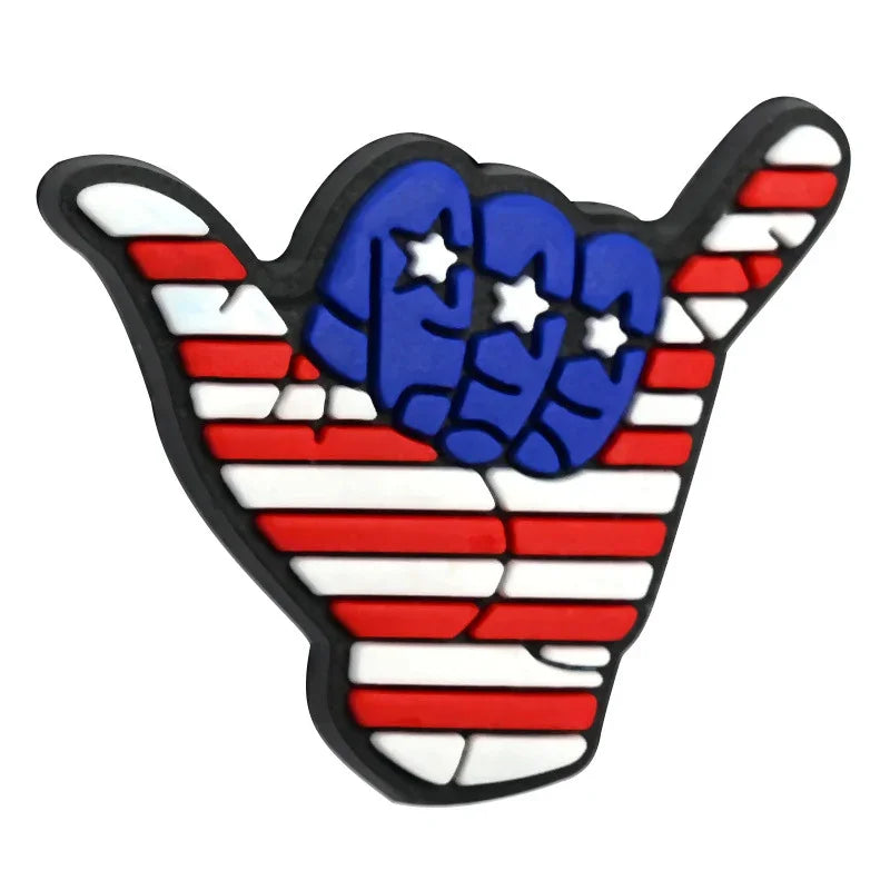 July 4th Independence Day Focus Beads | Silicone Focal Bead for DIY Keychain & Pen Wrap