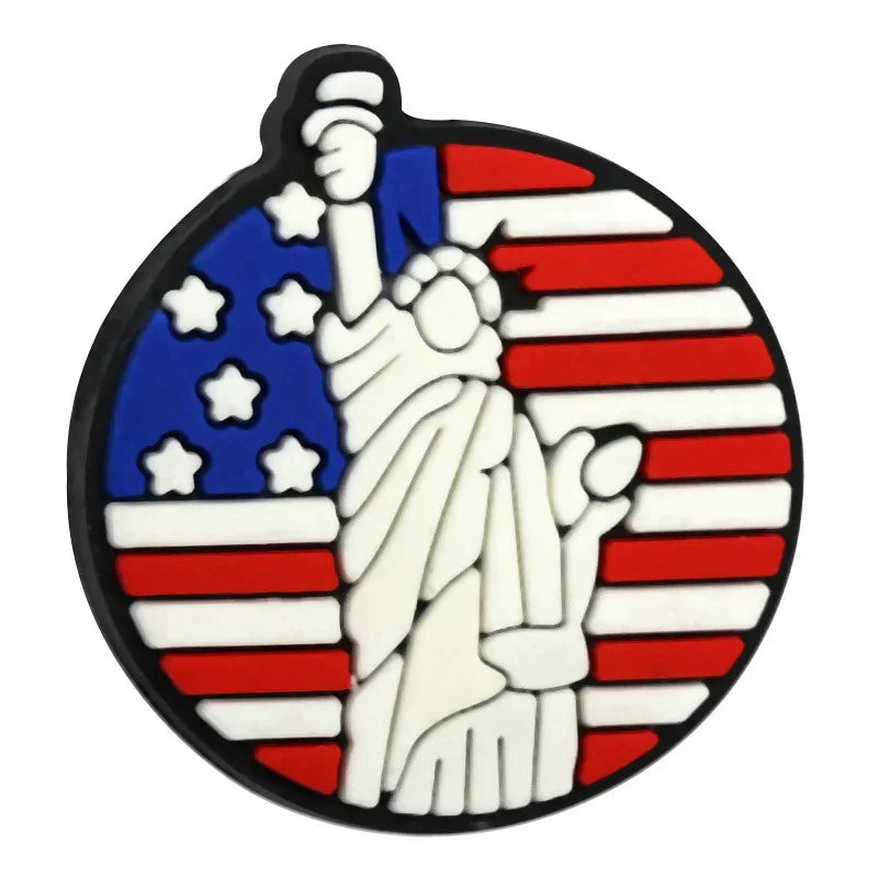 July 4th Independence Day Focus Beads | Silicone Focal Bead for DIY Keychain & Pen Wrap
