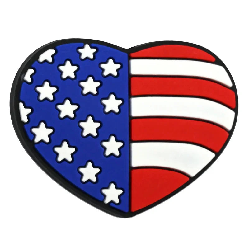 July 4th Independence Day Focus Beads | Silicone Focal Bead for DIY Keychain & Pen Wrap