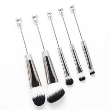 5 DIY Metal Handle Beaded Makeup Brush Suit