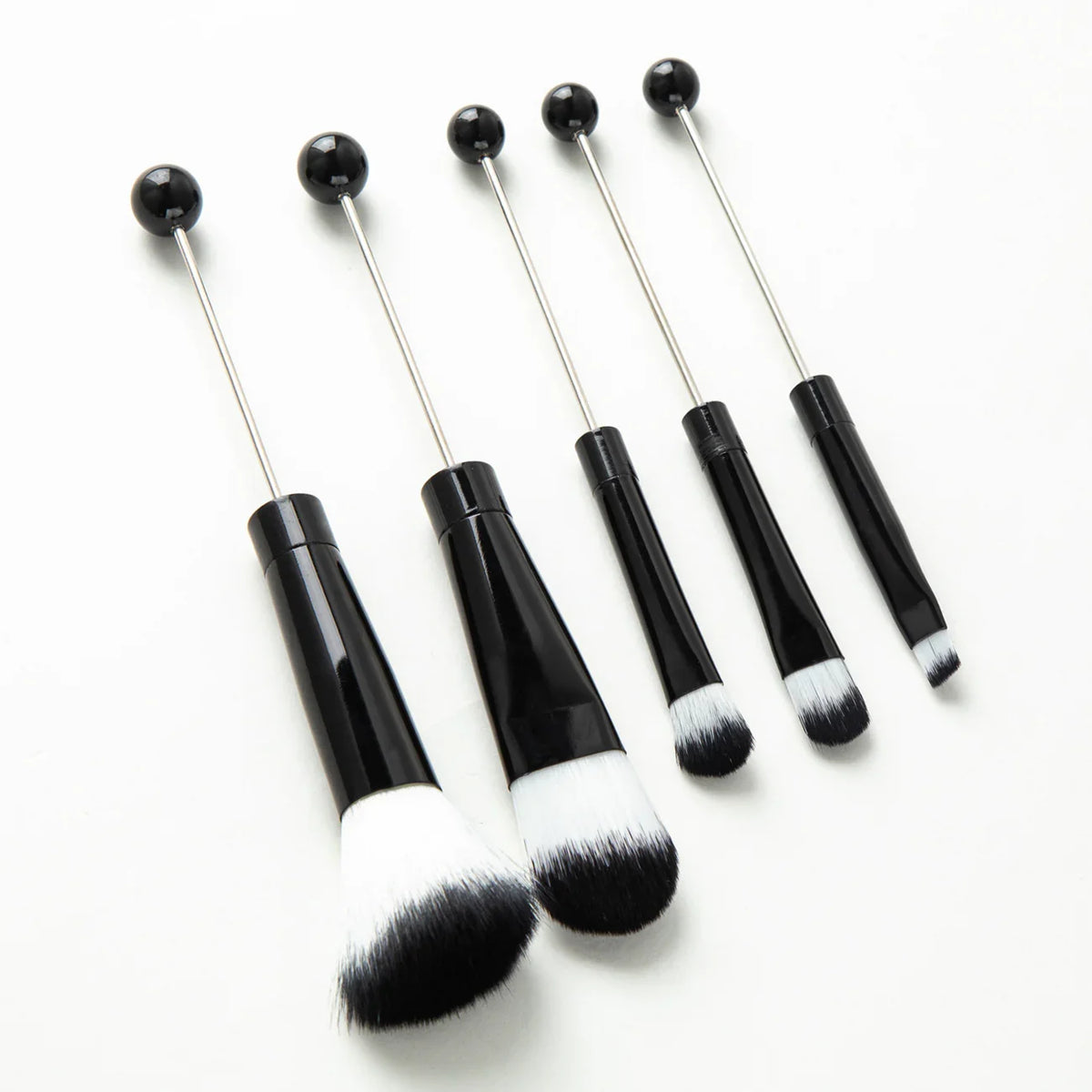 5 DIY Metal Handle Beaded Makeup Brush Suit | DIY Beadable Pen Craft Gift Idea