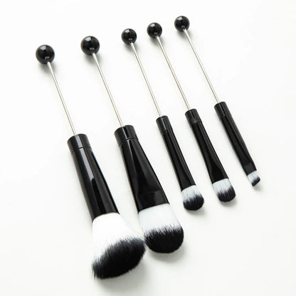 5 DIY Metal Handle Beaded Makeup Brush Suit
