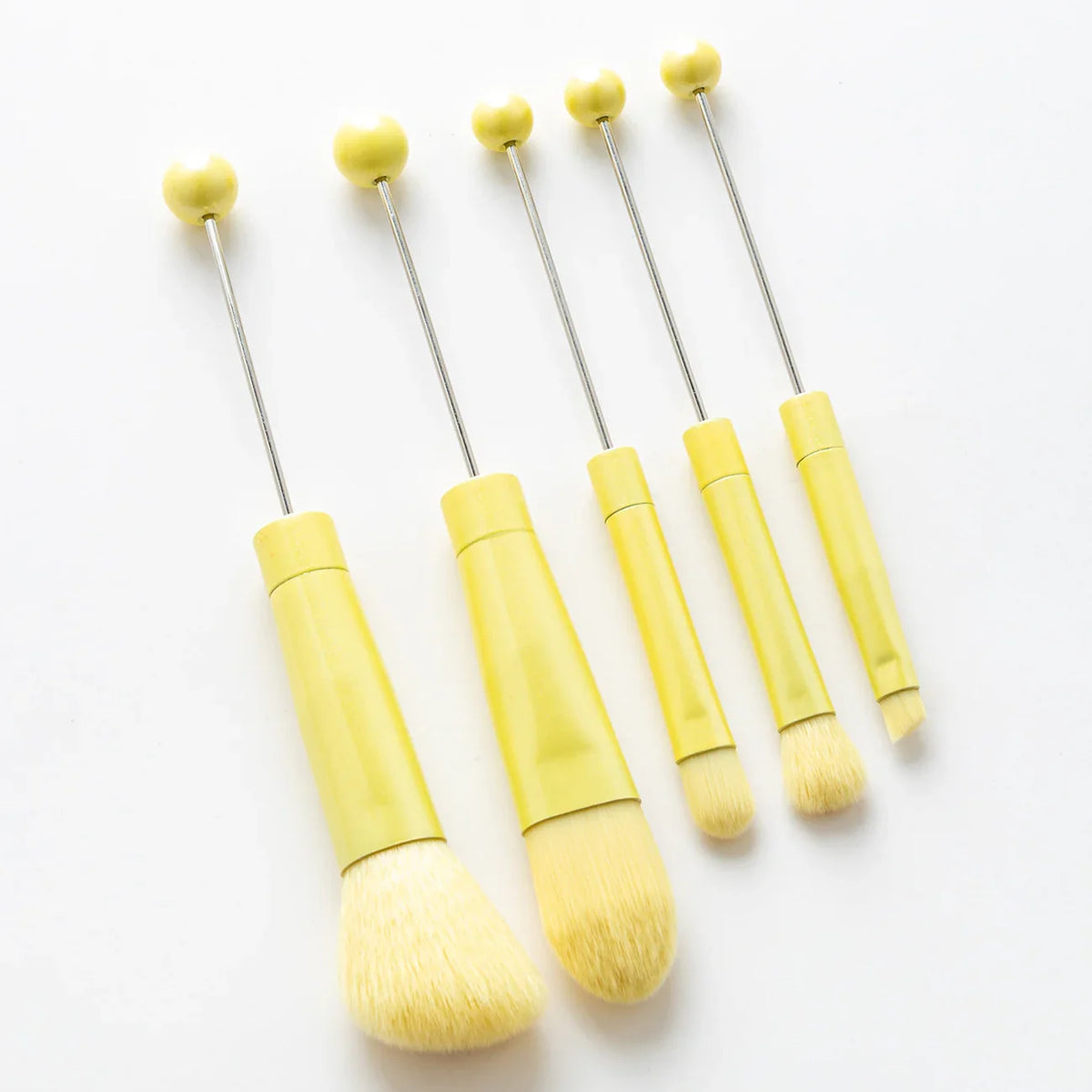 5 DIY Metal Handle Beaded Makeup Brush Suit | DIY Beadable Pen Craft Gift Idea