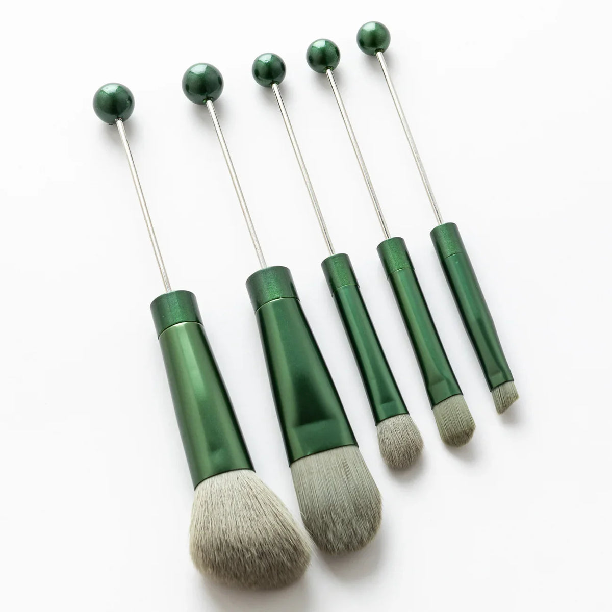 5 DIY Metal Handle Beaded Makeup Brush Suit | DIY Beadable Pen Craft Gift Idea