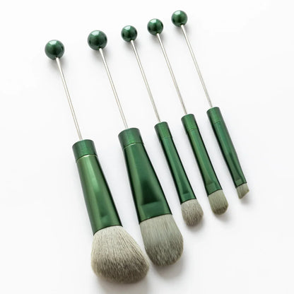 5 DIY Metal Handle Beaded Makeup Brush Suit