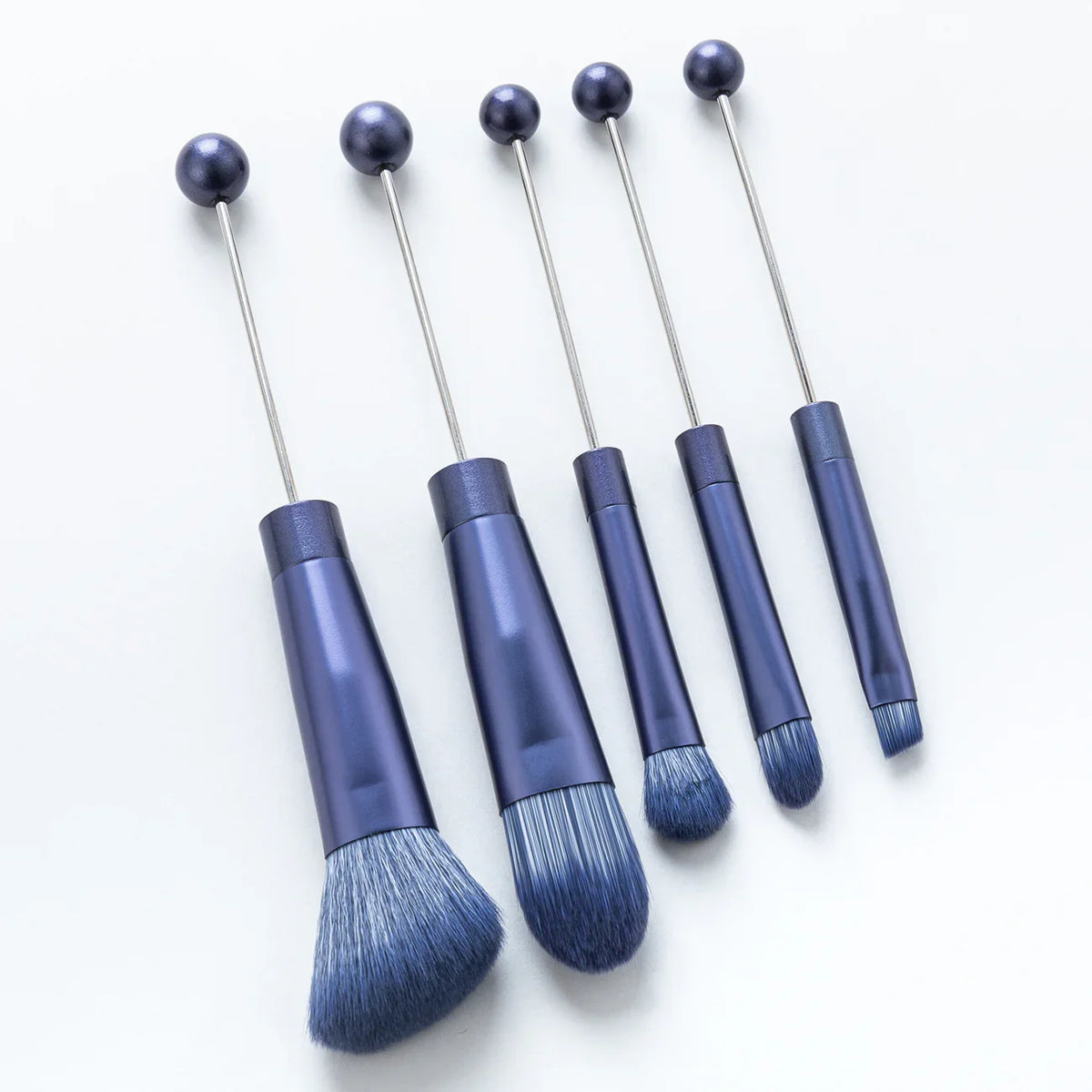 5 DIY Metal Handle Beaded Makeup Brush Suit | DIY Beadable Pen Craft Gift Idea