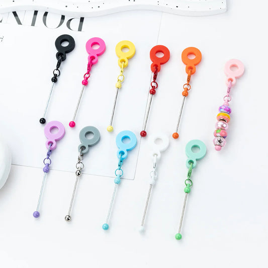 DIY Beaded Silicone Straw Hanging Decoration Suitable for 8mm-10mm Water Cup Straw Silicone Decoration