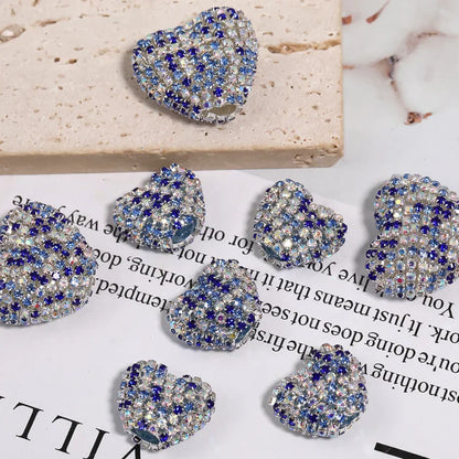 Rhinestone Claw Chain Love Diamond Ball Acrylic Straight Hole Beads 5PCS