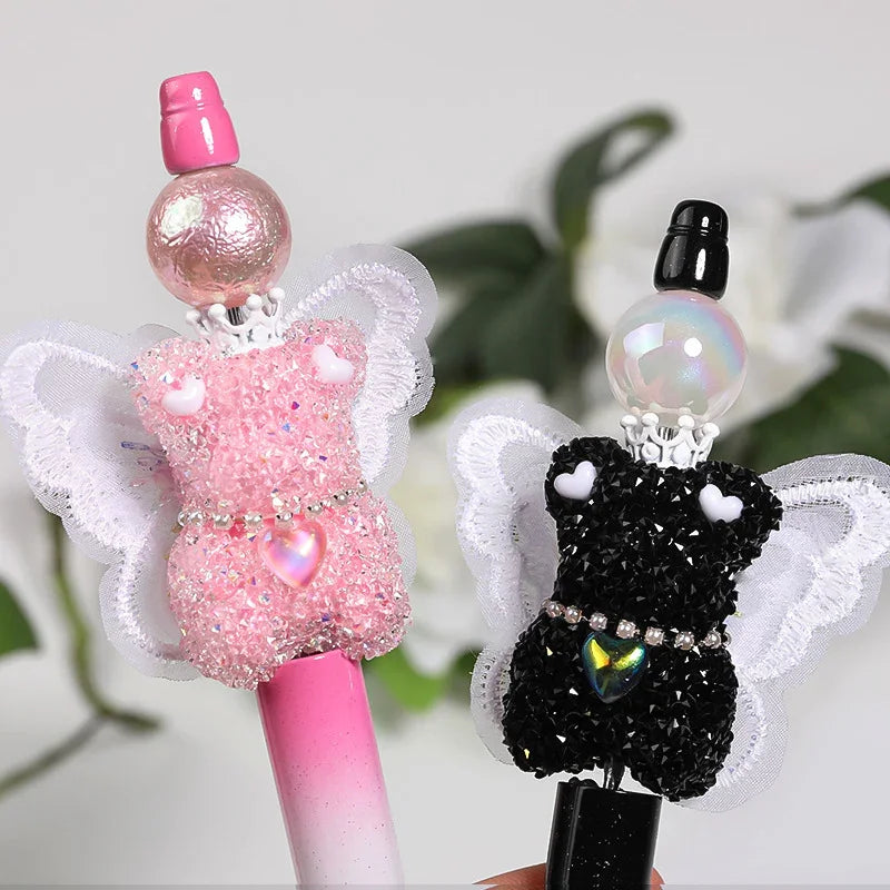 Wings Bear Sugar Beads Full Diamond Beads | Acrylic Bead for DIY Bracelet Keychain Jewelry Making