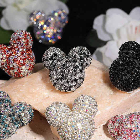 Color Mickey Head Rhinestone Chain Drill Ball Beaded